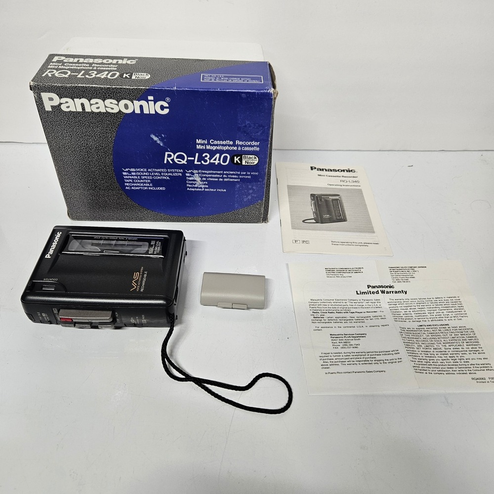 Panasonic Mini Cassette Recorder RQ-L340 VAS SLE Variable Speed Not Working *